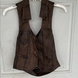 Brown Sleeveless Vest
